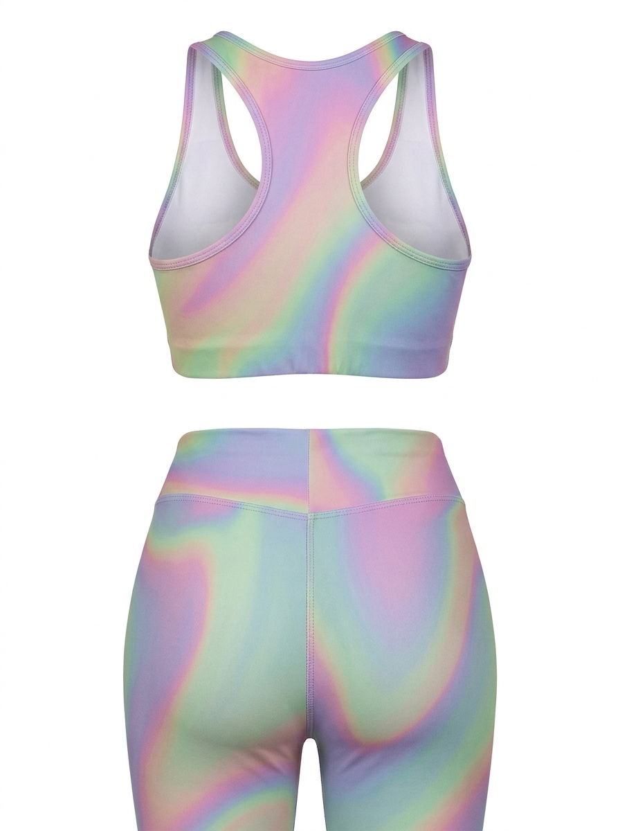 Rainbow Yoga Leggings Set – Sculpting Fit with High-Stretch Comfort