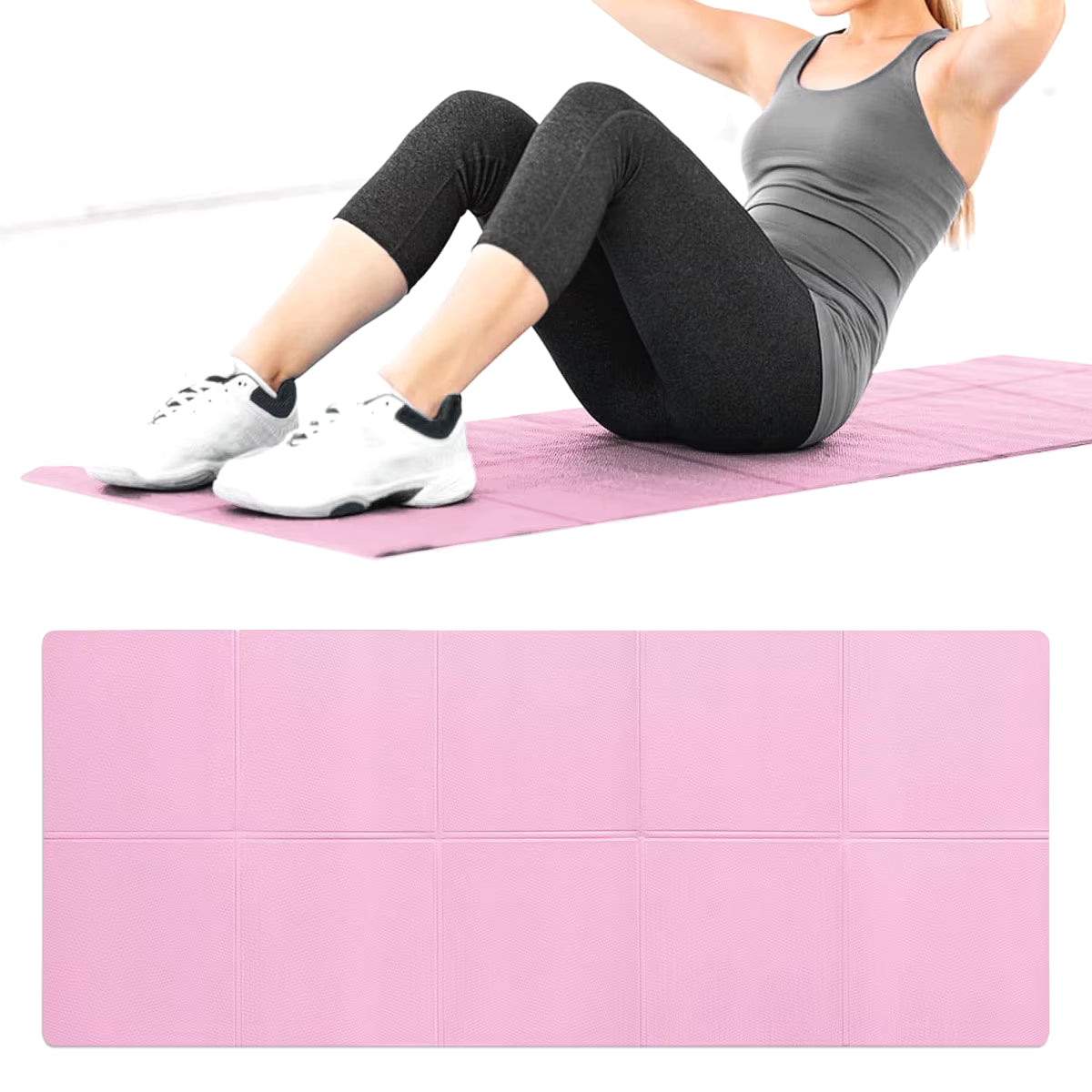 4mm Thick EVA Anti-Slip Yoga Mat for Exercise, Pilates & Fitness