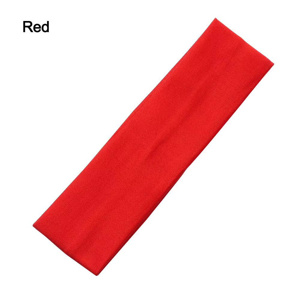 Solid Color Yoga Headbands Elastic Fitness Sports Hair Bands