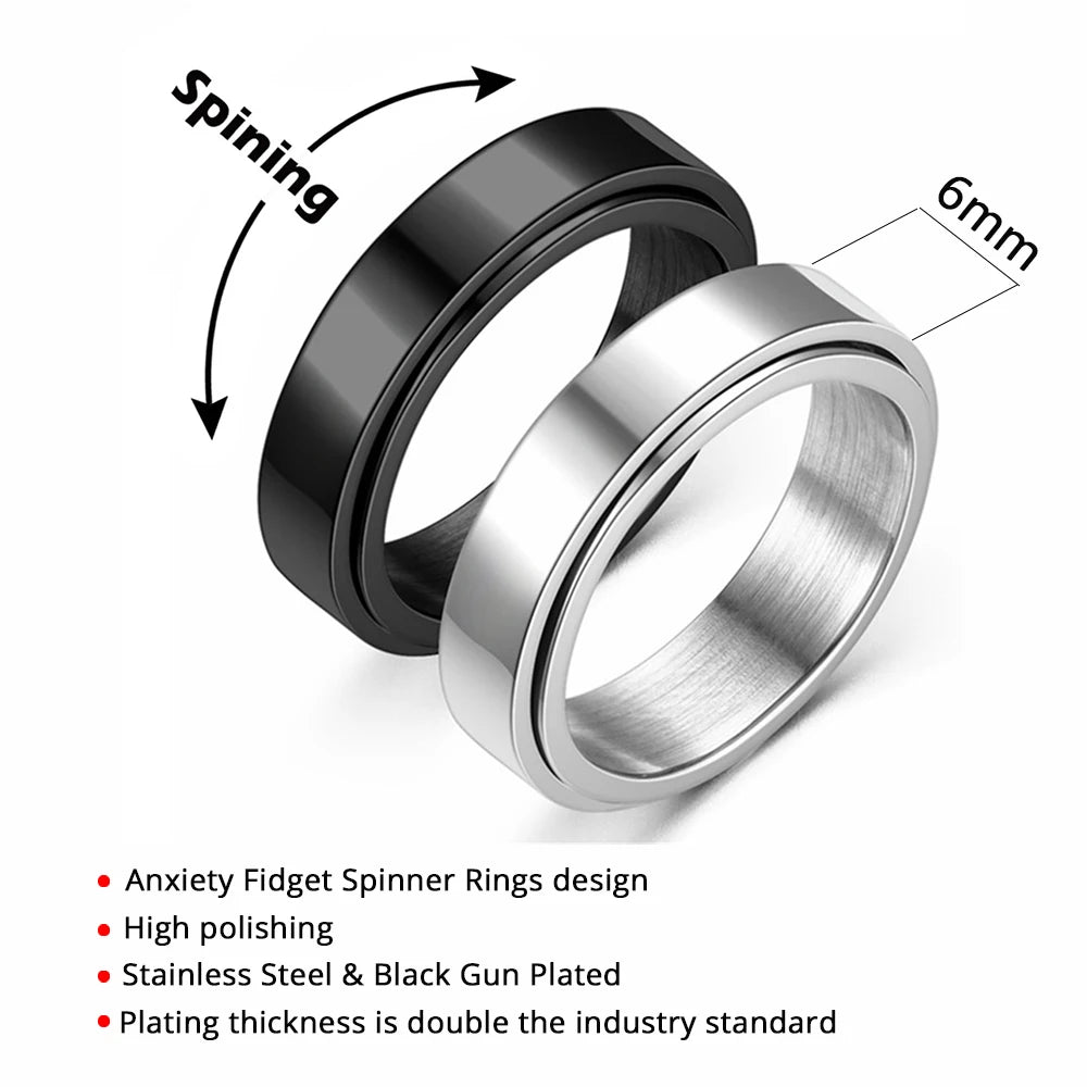 Anxiety Fidget Spinner Ring