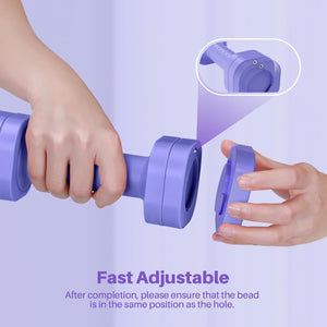 Adjustable Dumbbell Set of 2 - 4-in-1 Free Weights for Women