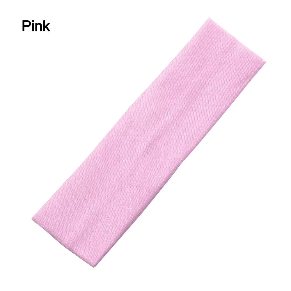 Solid Color Yoga Headbands Elastic Fitness Sports Hair Bands