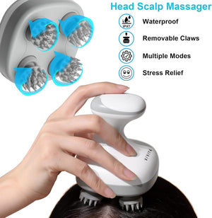 Electric Scalp Massager, Portable Rechargeable Head Massager