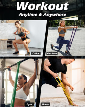 6-Level Resistance Bands for Pull-Up Assistance & Versatile Workouts