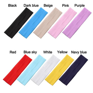 Solid Color Yoga Headbands Elastic Fitness Sports Hair Bands