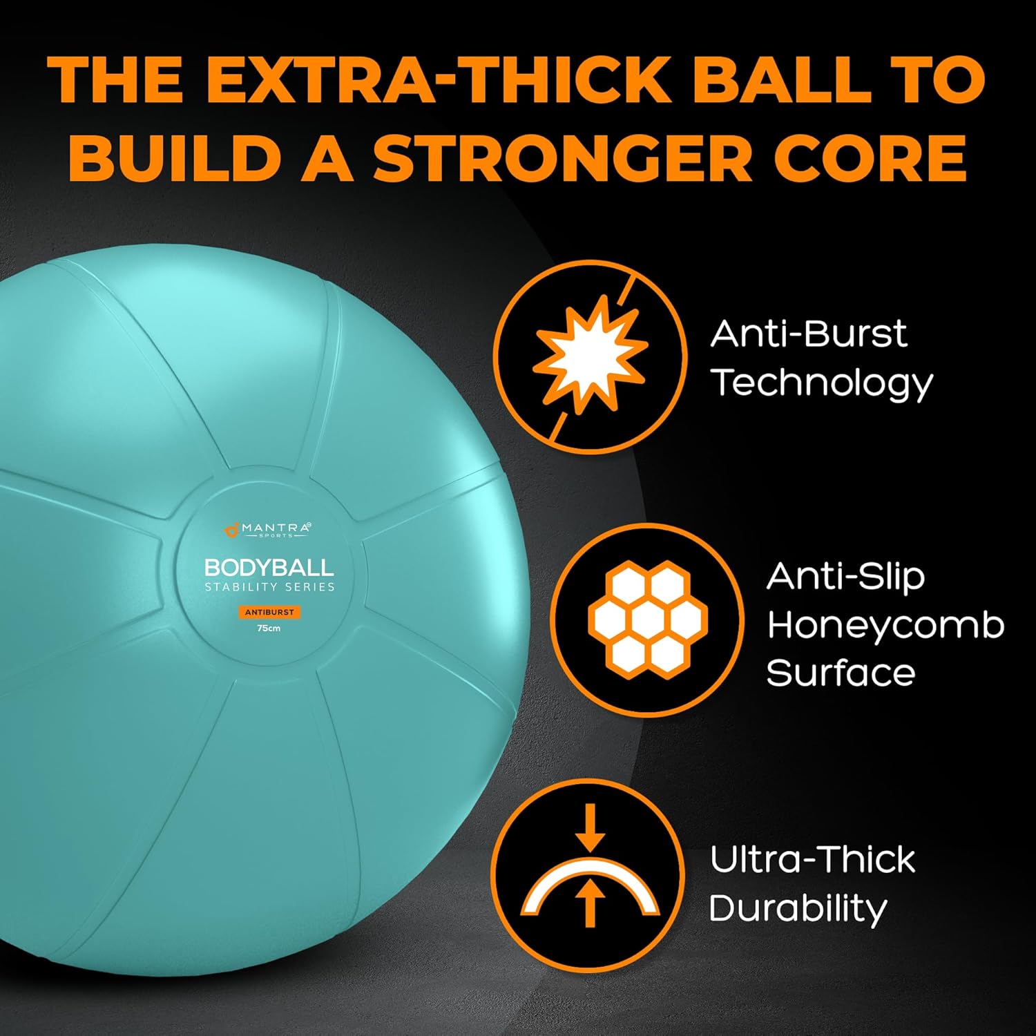 Yoga Ball Chair for Office & Pregnancy | Stability Ball for Exercise