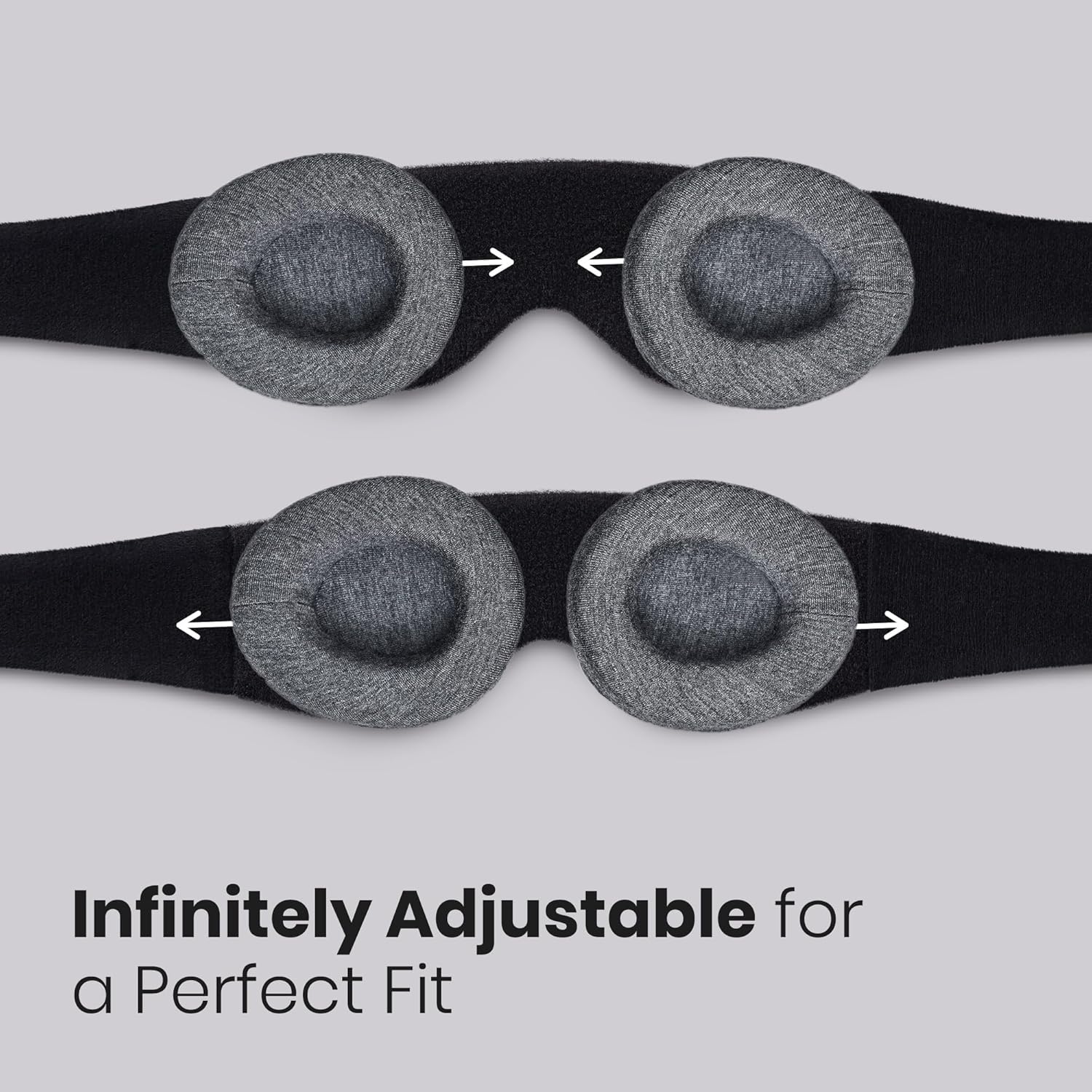 Mask - 100% Light Blocking, Zero Pressure, Adjustable Comfort