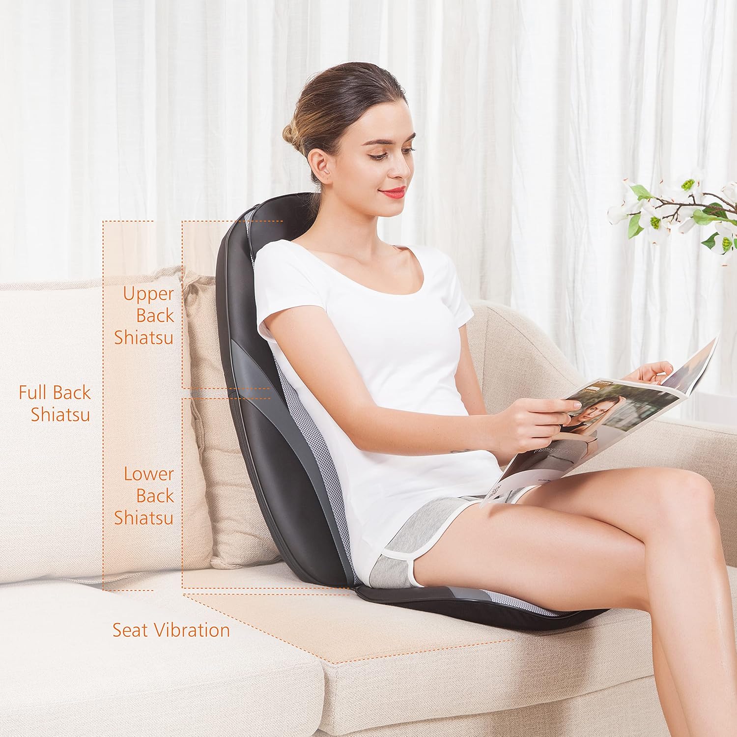 Shiatsu Massage Cushion with Heat Massage Chair Pad