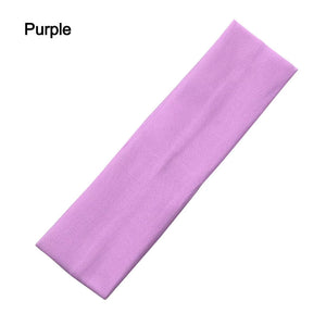 Solid Color Yoga Headbands Elastic Fitness Sports Hair Bands