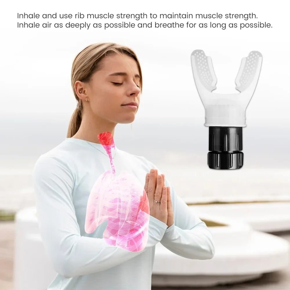 Breathing Trainer Lung Exercise Silicone Mouthpiece