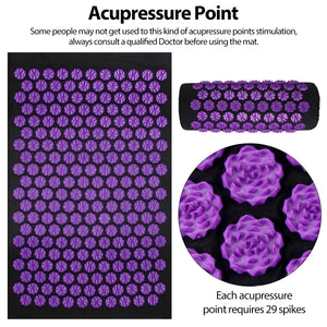 Acupressure Yoga Mat Kuznetsov Applicator Pillow Foot Massager