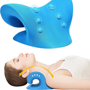 Neck Shoulder Stretcher Cervical Traction Massage Pillow