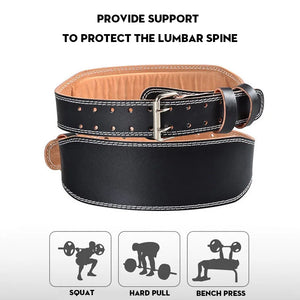 Waist Support Sports Belt PU Leather for Squat & Weightlifting