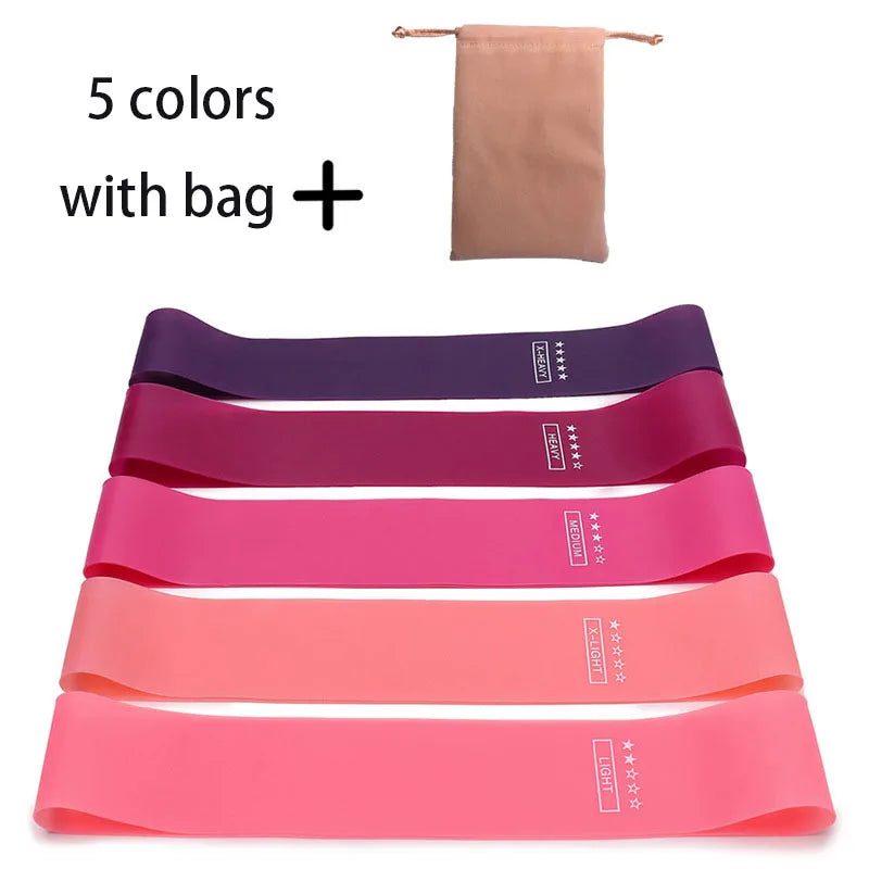 5Pcs Yoga Resistance Bands Set for Pilates, Workout & Fitness