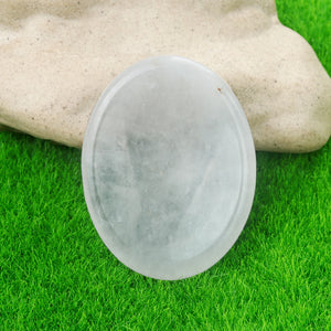 35x45mm Oval Thumb Worry Stone Quartz Chakra Healing Gem