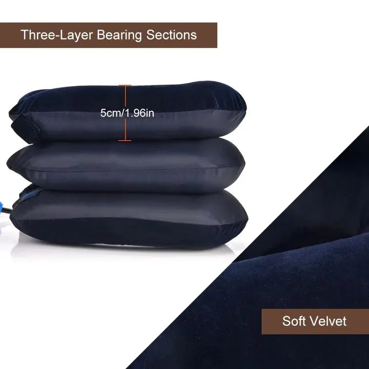 3-Layer Neck Massager Traction Collar Pain Relief Pillow