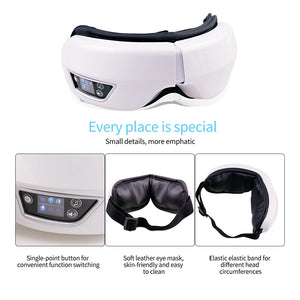 Foldable Eye Massager with Vibration, Airbag, Heat, Bluetooth Music