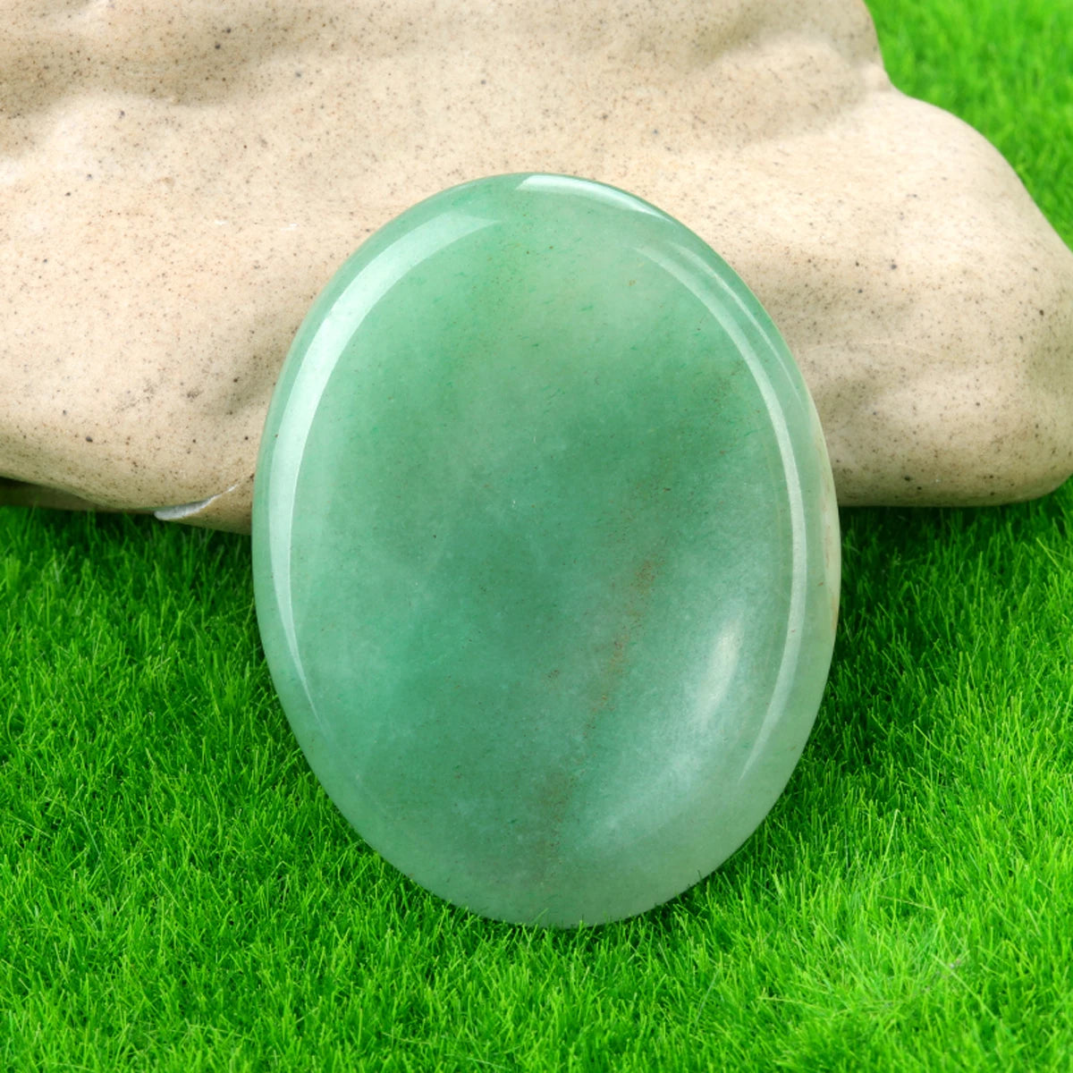 35x45mm Oval Thumb Worry Stone Quartz Chakra Healing Gem