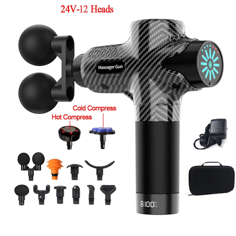 24V Professional Massage Gun with Hot & Cold Compress