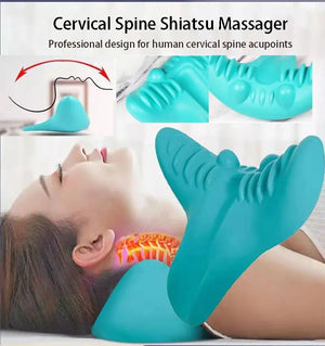 Neck Shoulder Stretcher Cervical Traction Massage Pillow