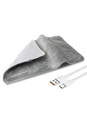 Heating Pad for Cramps & Back Pain, 59" Cable, Grey