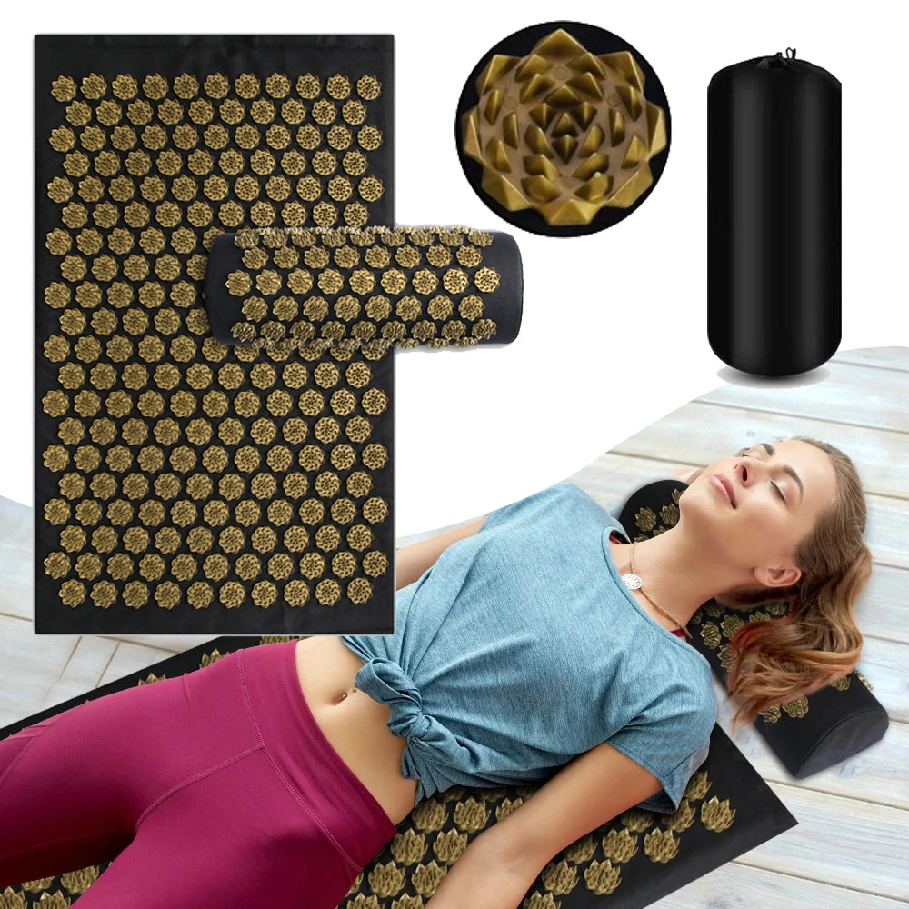 Acupressure Yoga Mat Kuznetsov Applicator Pillow Foot Massager