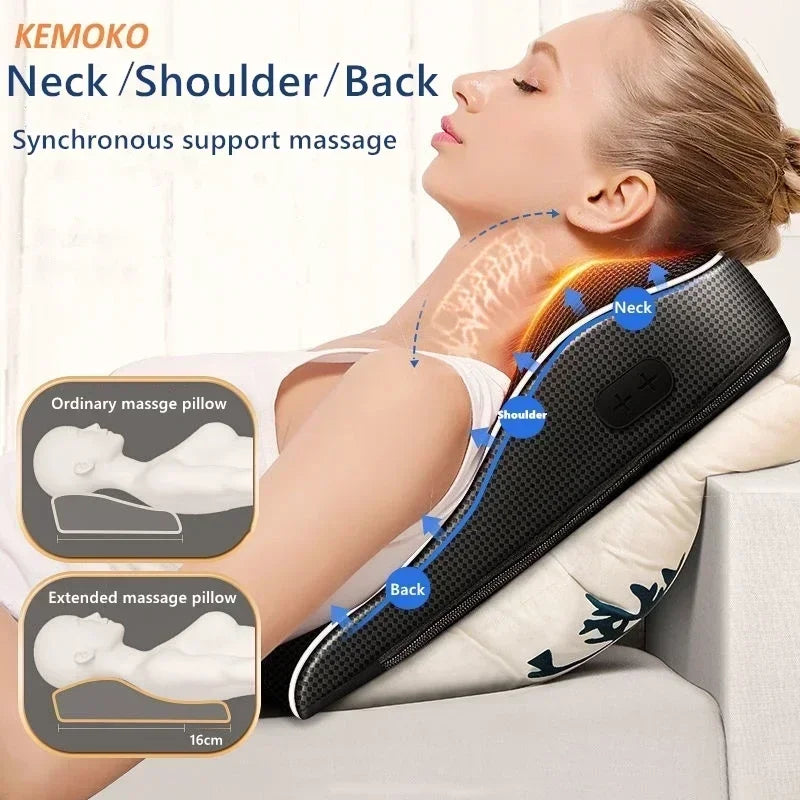 Electric Shiatsu Neck and Back Massager with Heat, Vibration, and Foot Relief