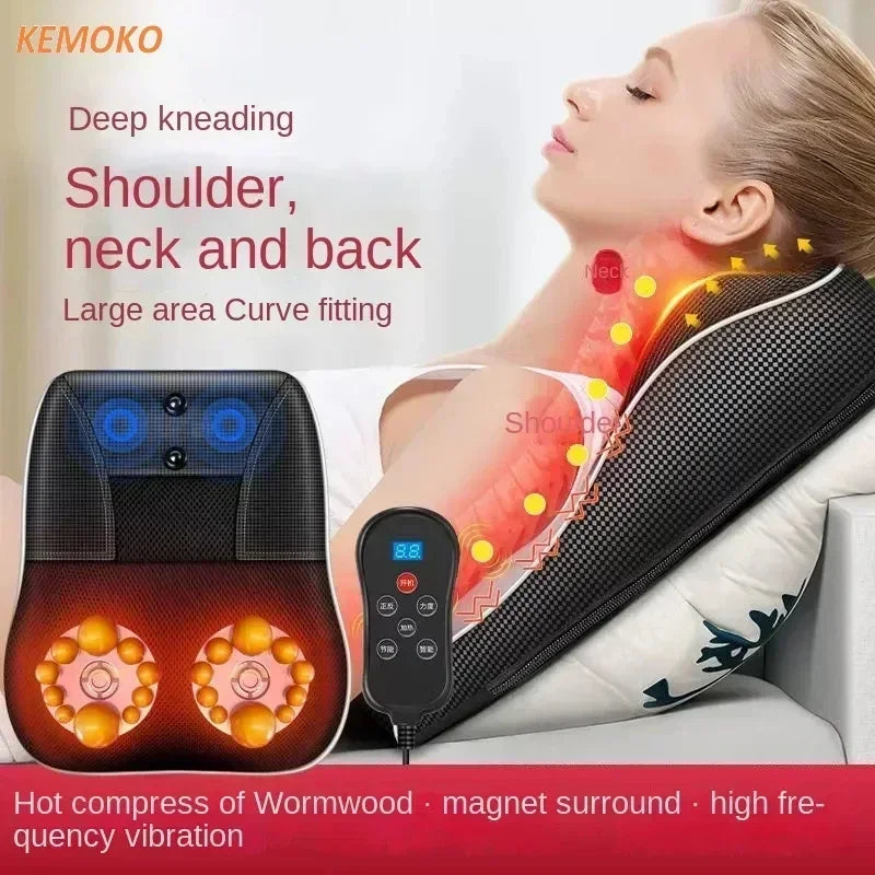 Electric Shiatsu Neck and Back Massager with Heat, Vibration, and Foot Relief