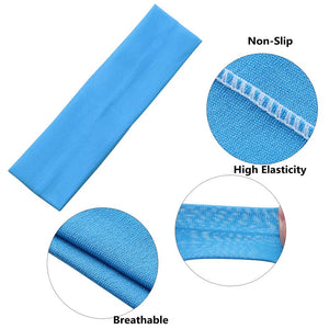 Solid Color Yoga Headbands Elastic Fitness Sports Hair Bands