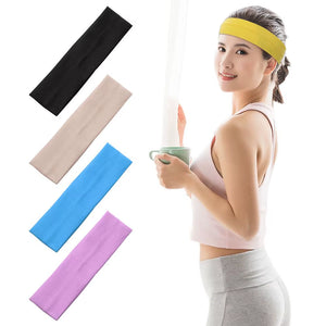 Solid Color Yoga Headbands Elastic Fitness Sports Hair Bands