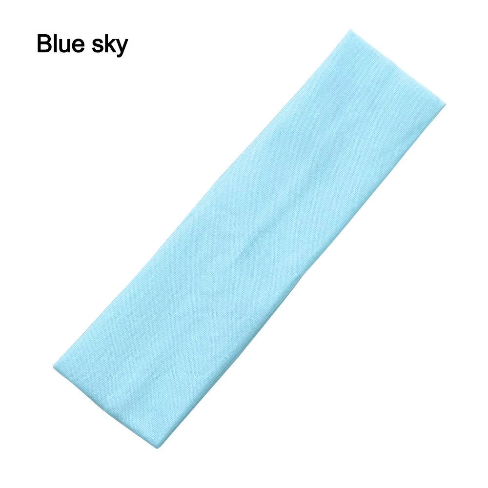 Solid Color Yoga Headbands Elastic Fitness Sports Hair Bands