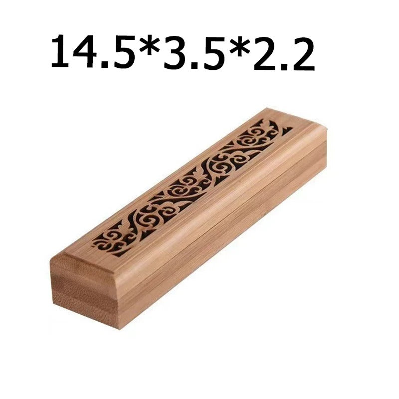 Natural Bamboo Incense Holder Stand with Ash Catcher